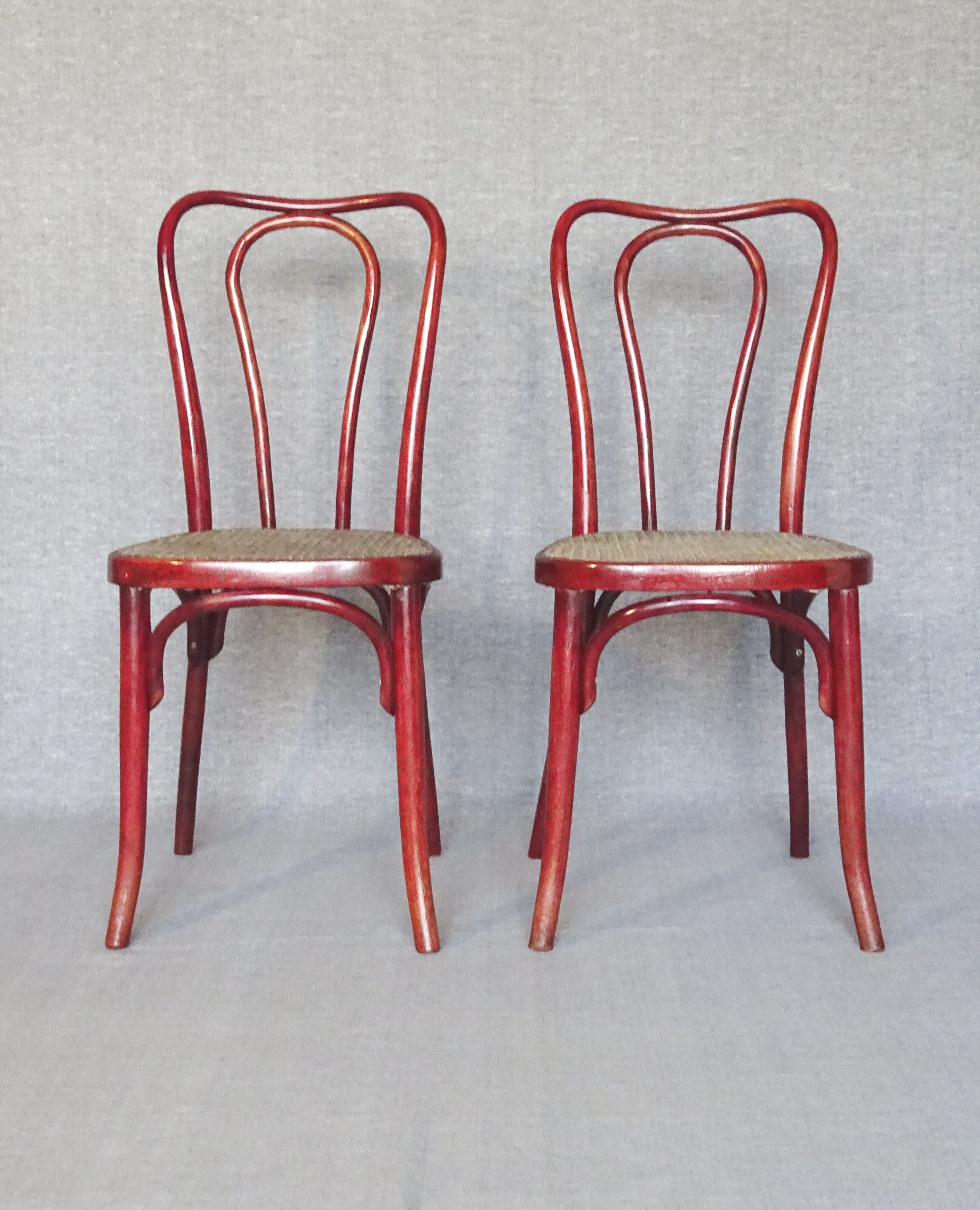 Set of 2 chairs tanned Bistrot by Thonet N°A49 - 1925 -