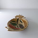 Empty pocket pineapple enamelled brass