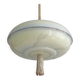Art Deco rod pendant lamp with brass suspension and decorative glass shade