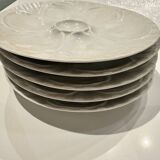 Set of 5 oyster plates