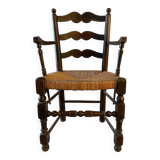 Provencal straw armchair