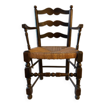 Fauteuil paillé provençal