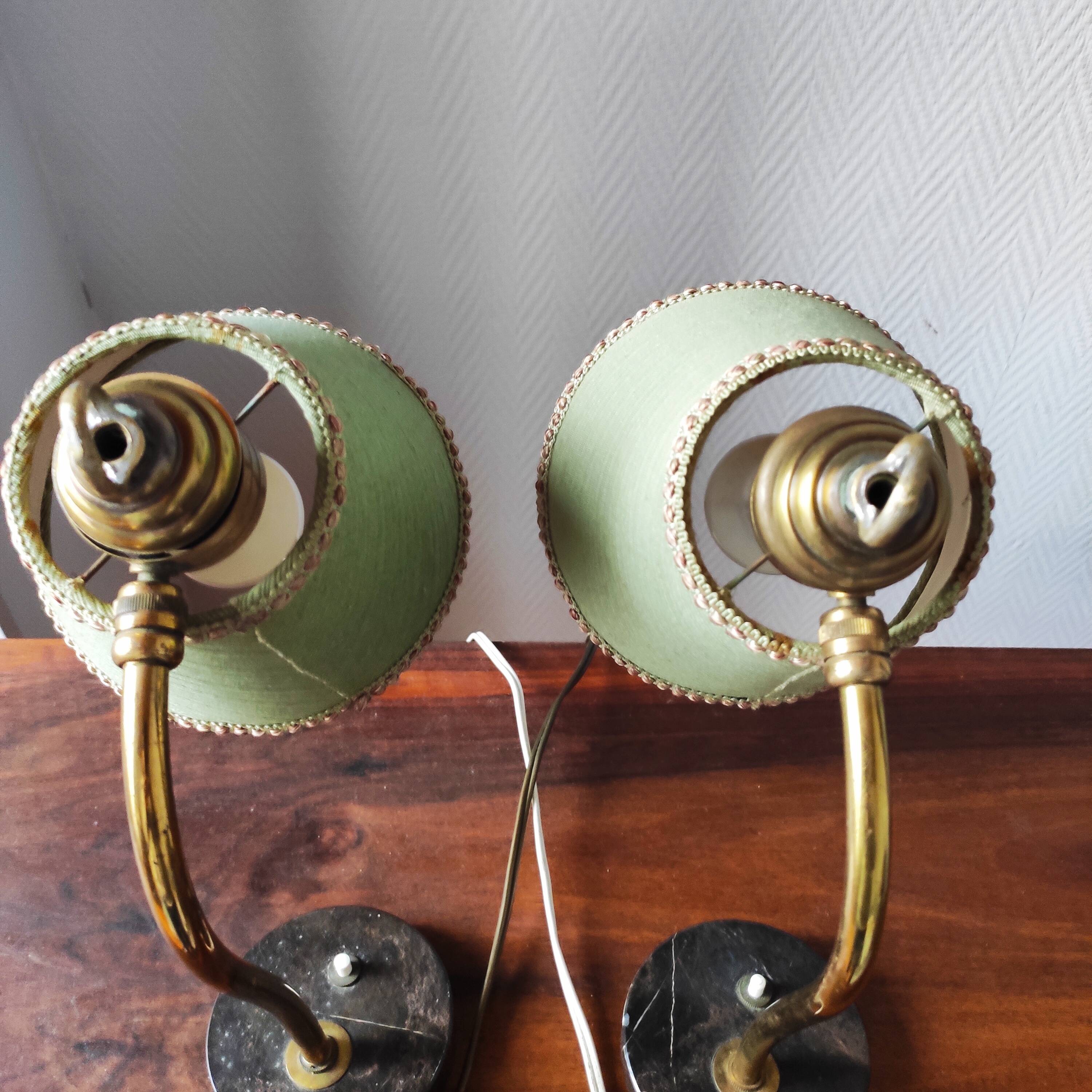 Pair of art deco lamps 1940/50