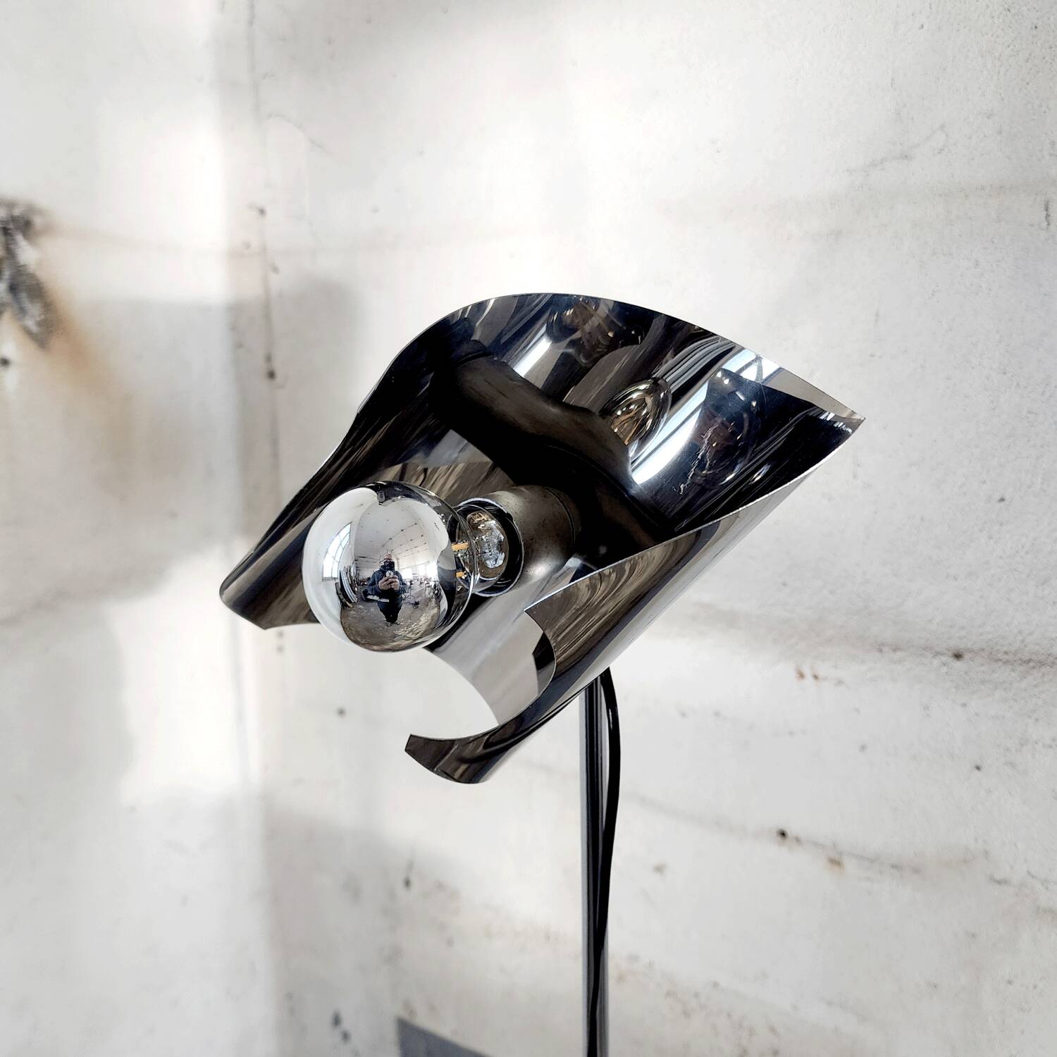 1970s Chrome Lamp Base — Space Age Design