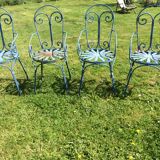 Vintage iron garden chairs