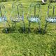 Chaises de jardin en fer vintage