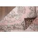 1970s Vintage Turkish Oushak Handmade Wool Cotton Pink Area Rug 173x293
