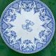 6 assiettes Gien série monogramme « 2nd choix »