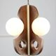 Mid-Century Scandinavian Chrome & Opaline Chandelier, 1960s