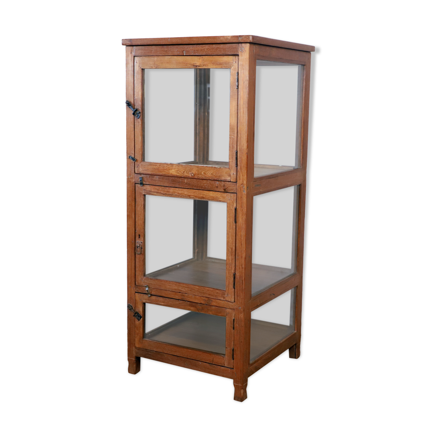 Burmese teak shopkeeper's showcase