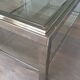 Large chrome coffee table
