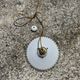 Vintage opaline suspension white and transparent claw brass electricity new