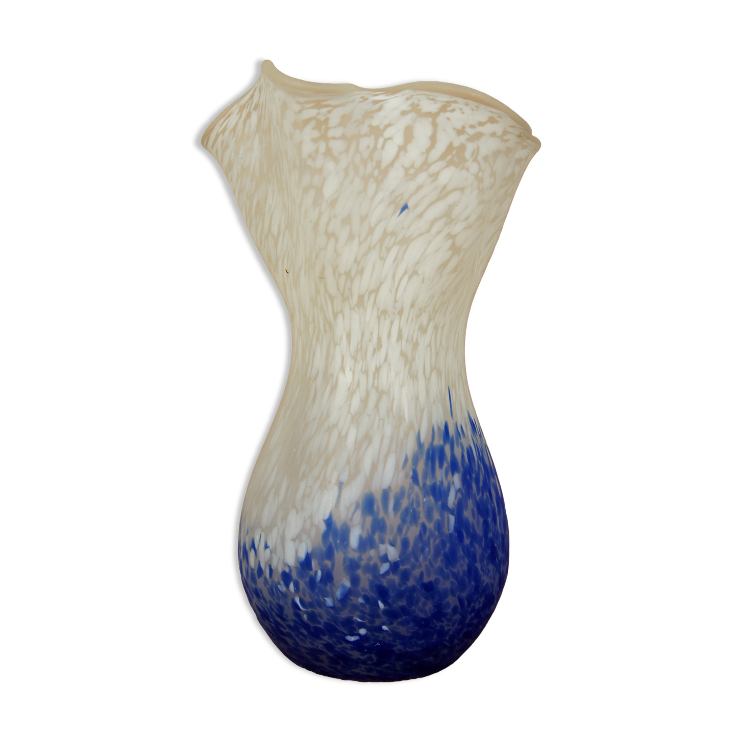 Vase "corolle" en pâte de verre Clichy