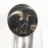 Set of three large sculptural vintage chrome metal wall lights