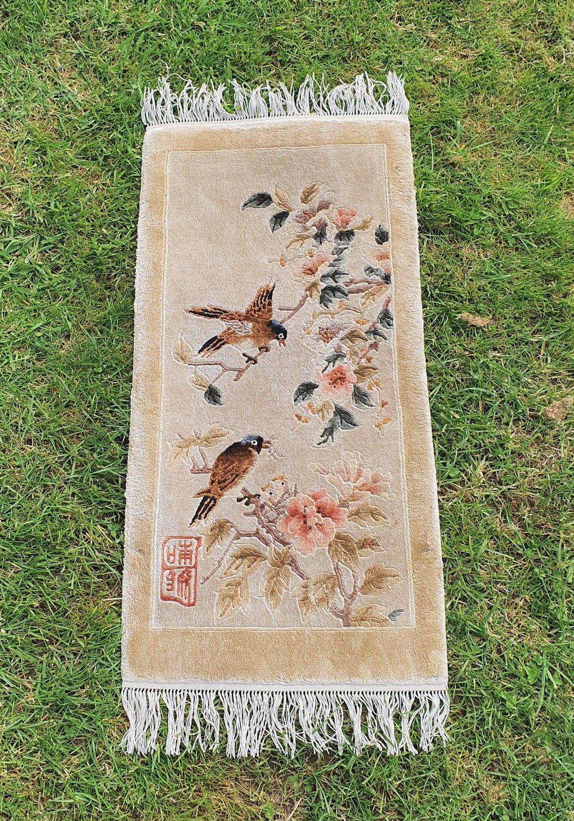 60x30cm bird silk carpet