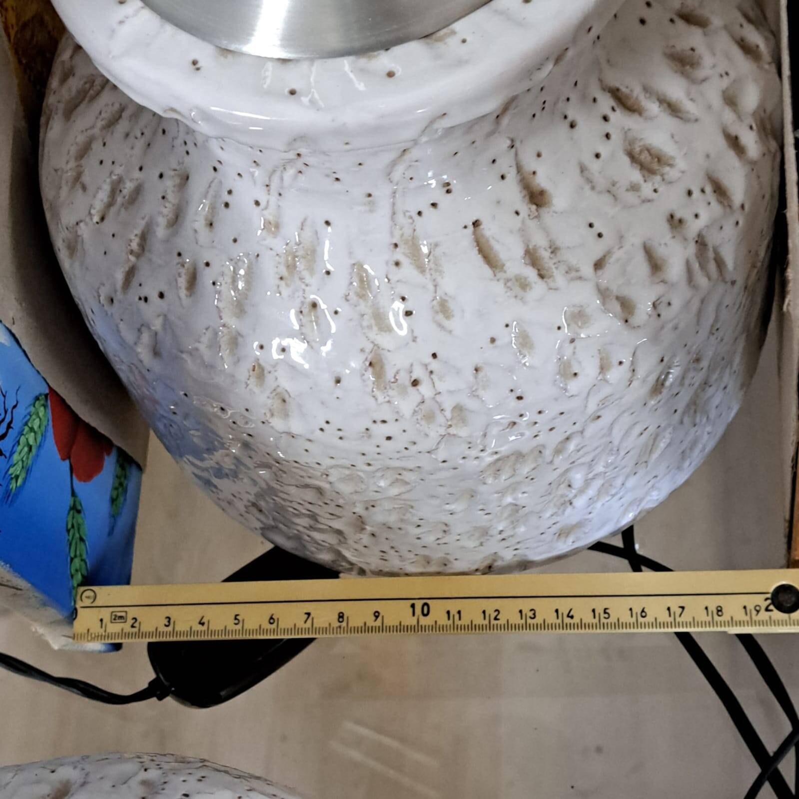 Pair of vintage ceramic lamps made in Italy