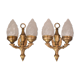Pair of Wall Lamps with Angels
