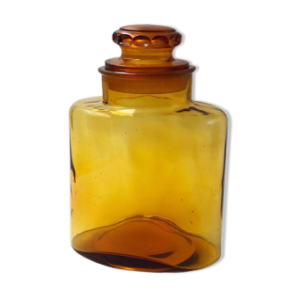 Old pot, amber glass