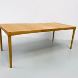 Vintage Danish Extendable Oak Dining Table by H.W. Klein for Bramin, 1960s.