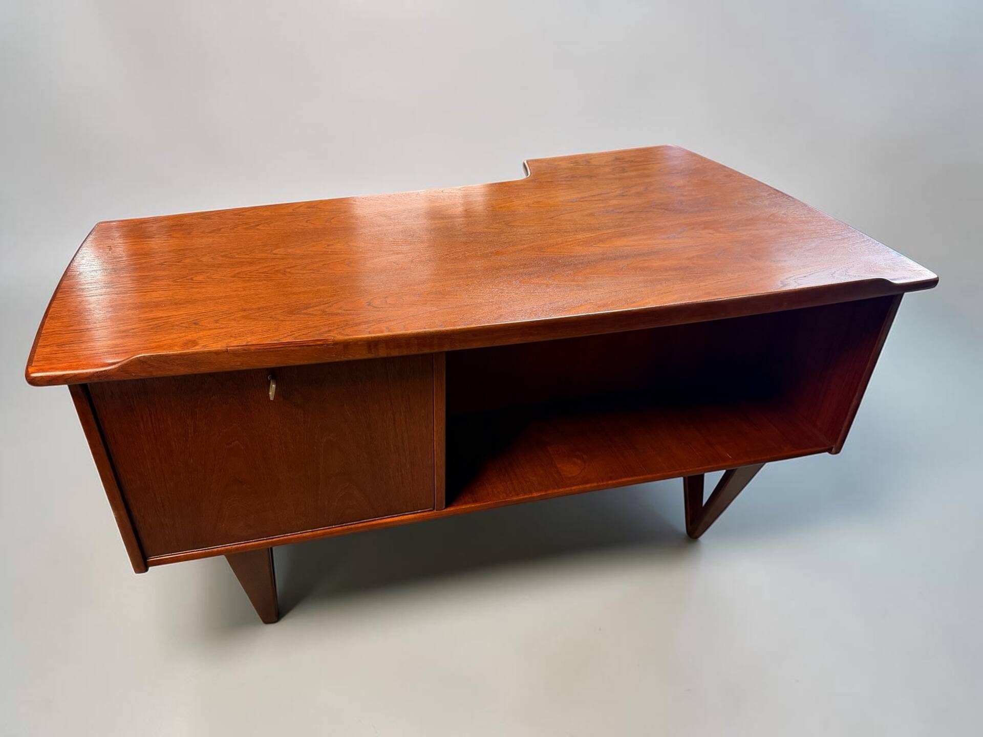 Boomerang desk double-sided by goran strand circa 1960 sweden