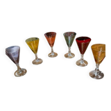 Set of 6 Hungarian crystal glasses