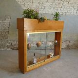 illuminated planter display case from the 1950s