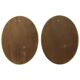 Pair of Oval Gold-Leaf Mirrors, France, 20th Century