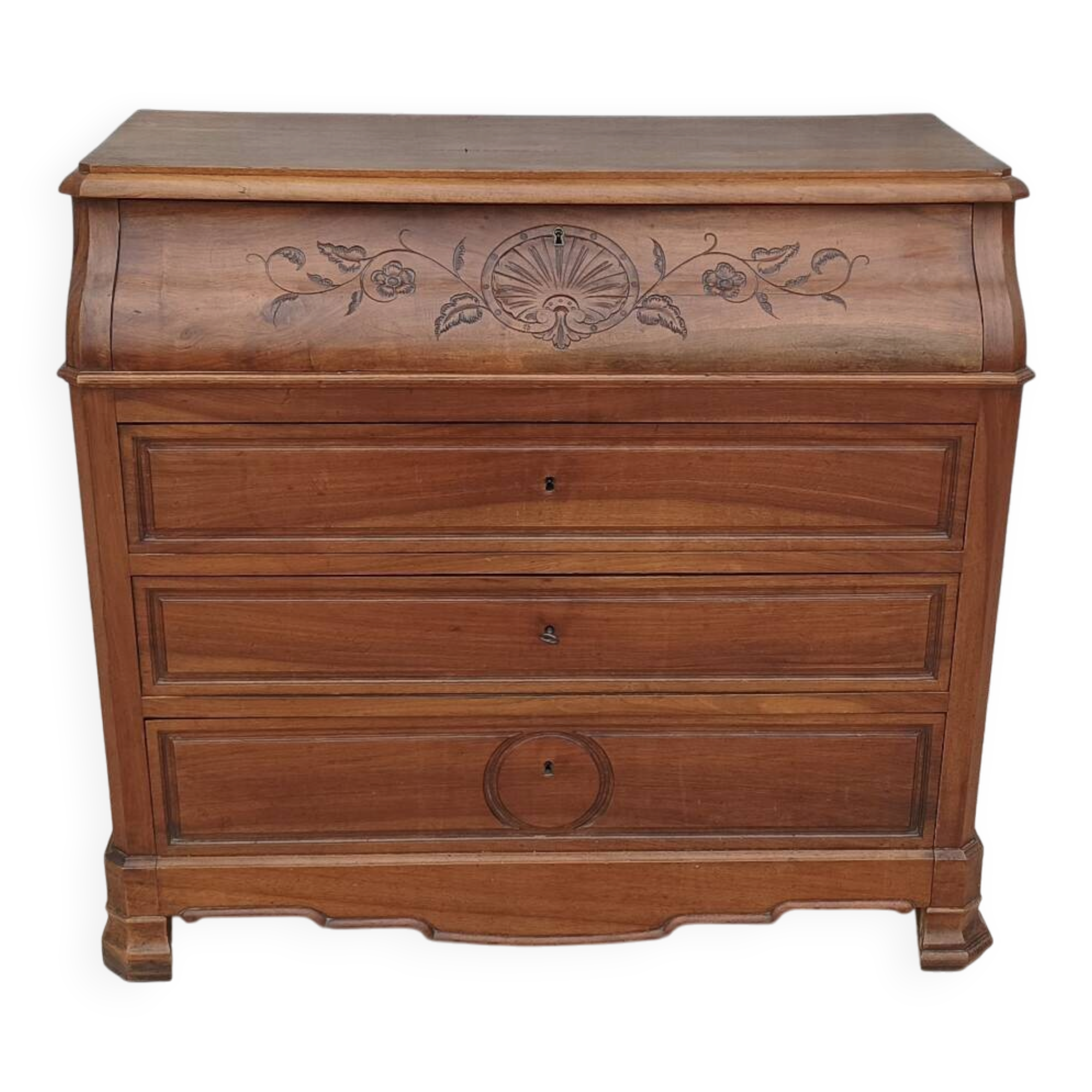 Louis Philippe walnut chest of drawers