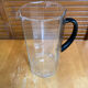 Old pichet arcoroc model octime transparent glass + black handle wine