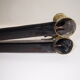 Pair Chenets vintage brass / old fireplace chenets