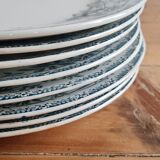 Set of 7 iron clay plates