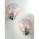 Sculptural Pink “Pulegoso” Murano Glass Wall Sconces — Pair