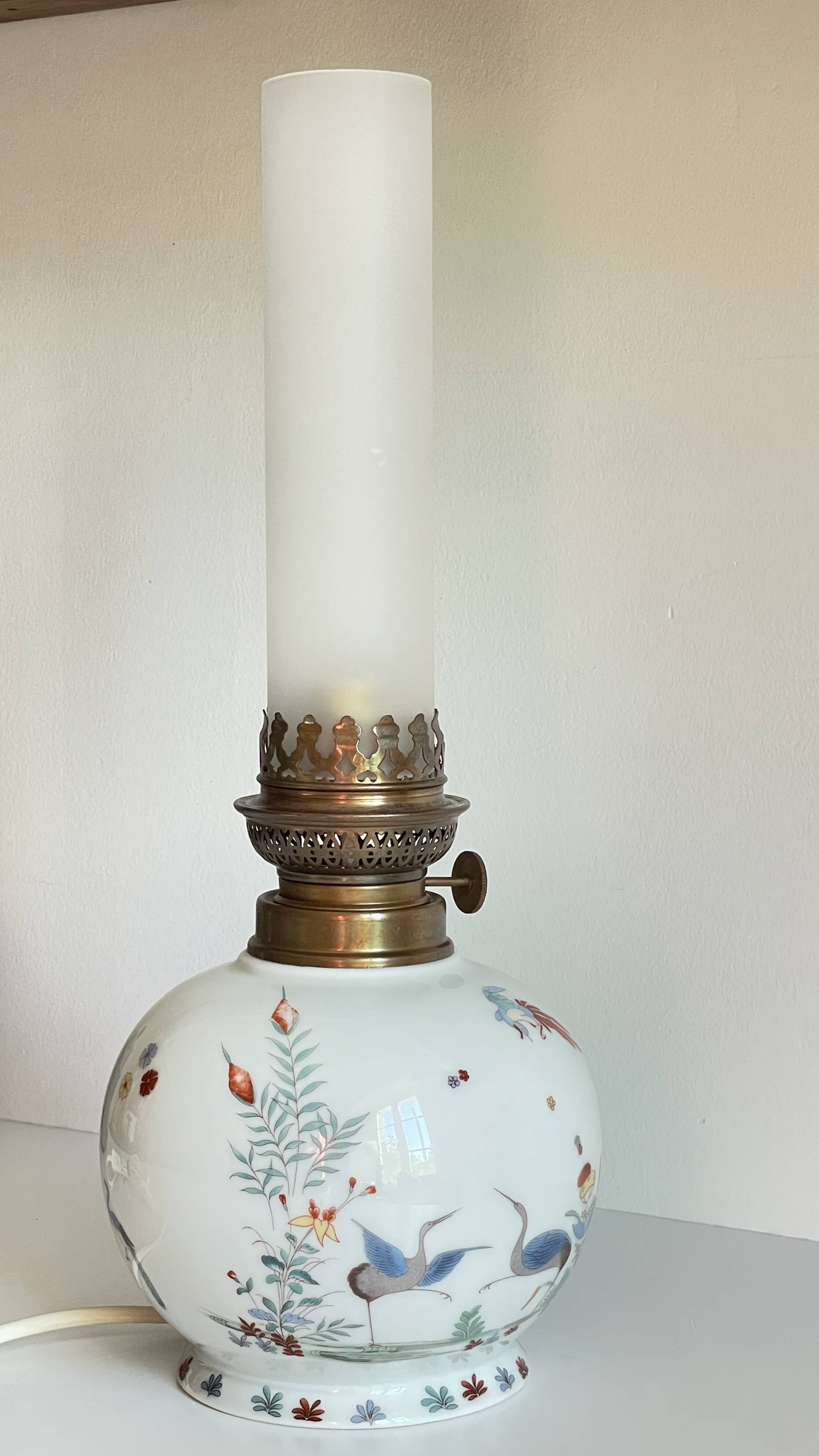 Limoges porcelain lamp France