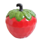 Red strawberry ice bucket vintage 1970