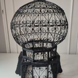 Metal and wood birdcage