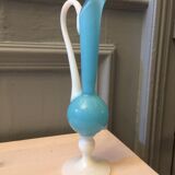 Blue hanse vase in glass paste and opaline