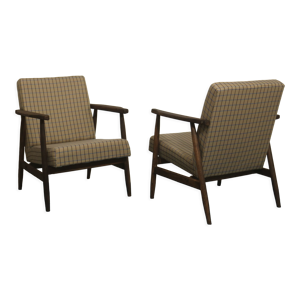 Paire de fauteuils Henryk - carreaux
