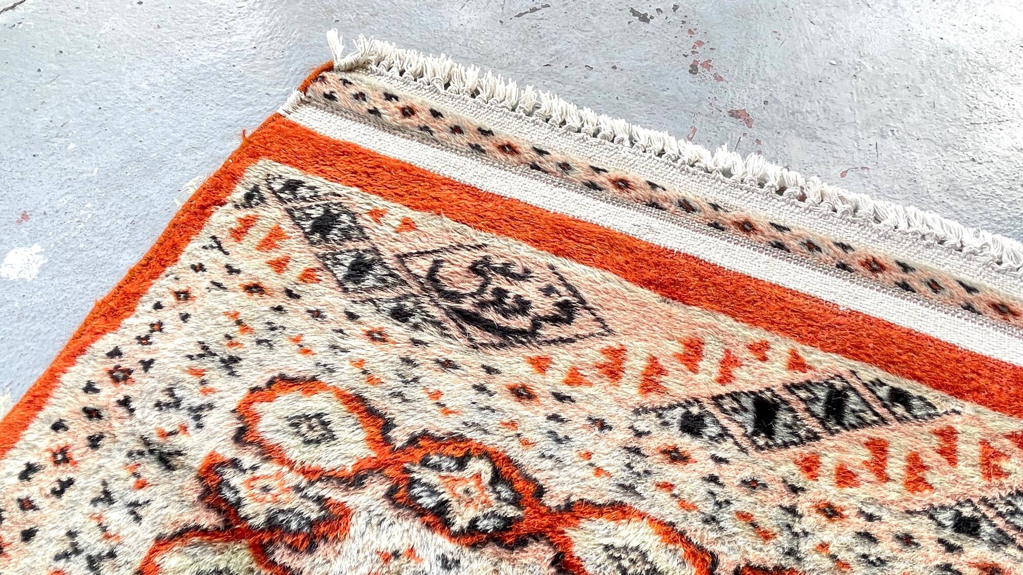 Vintage Red-Orange Persian Rug 172cm x 126cm