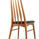 Suite de 6 chaises Niels Koefoed 'Eva' - design danois en teck - vintage