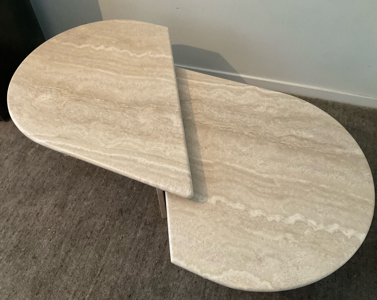 Travertine coffee table from the 70s-80s
