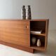 Danish mid-century teak sideboard with sliding doors