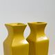 Duo of yellow vases
