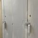 Blue patinated workshop furniture locker room