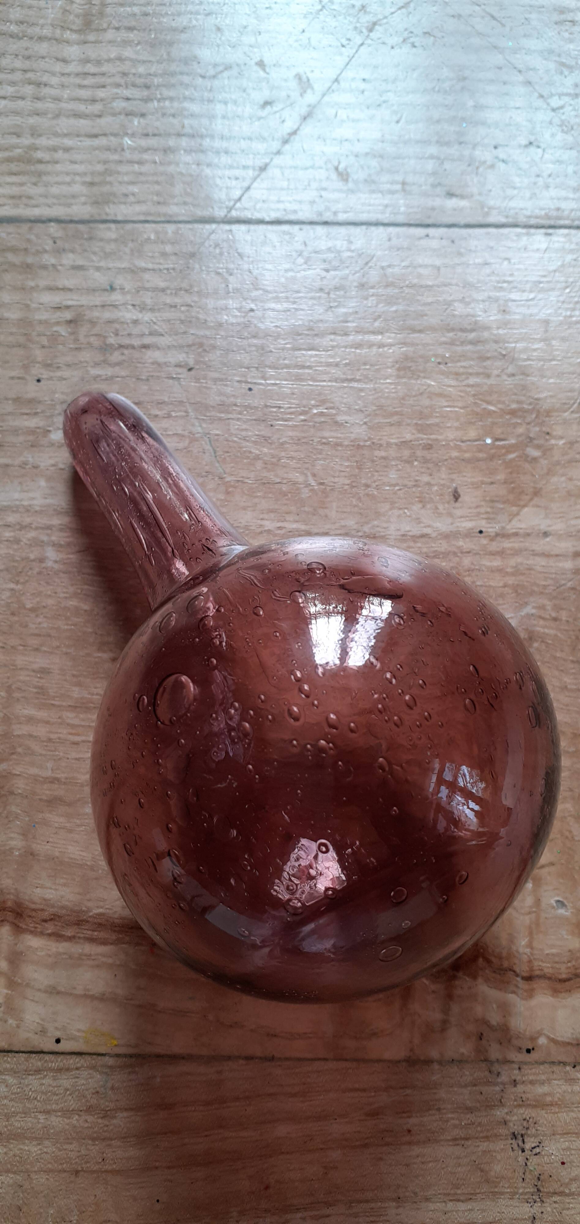 Old Biot glass bottle, chestnut shape