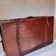 Large leather suitcase