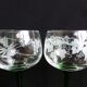 Alsace wine glasses, white wine glasses, green stemmed table glasses.