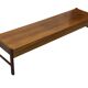 Vintage low sideboard with drawers 70's walnut veneer design