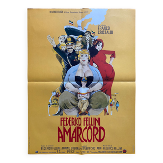 Original cinema poster "Amarcord" Federico Fellini 60x80cm 1973