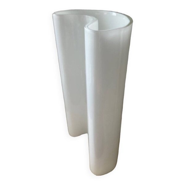 Vase organique vintage en pâte de verre