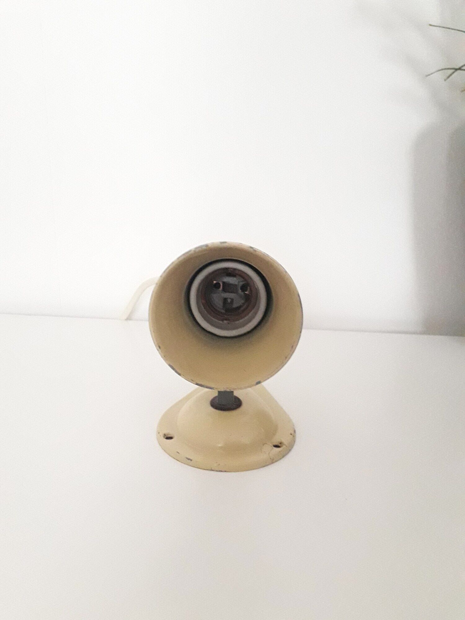 Table lamp / wall lamp LITA France - Beige lacquered metal - 1950